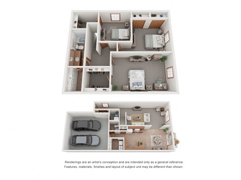 Floor plan for 3 beds, 1.5 baths, 1600 sqft